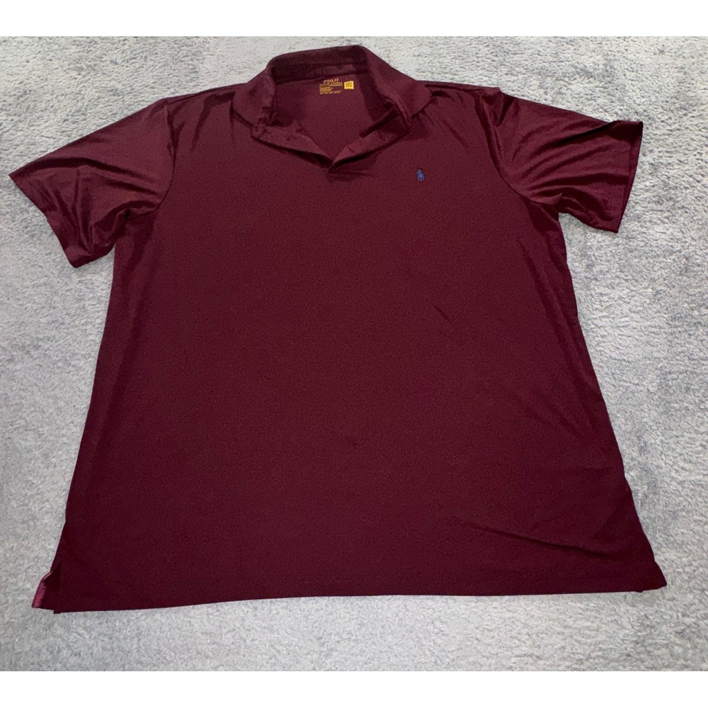 Polo Ralph Lauren Performance Golf Polo Shirt Mens 2XLT Burgundy Tall